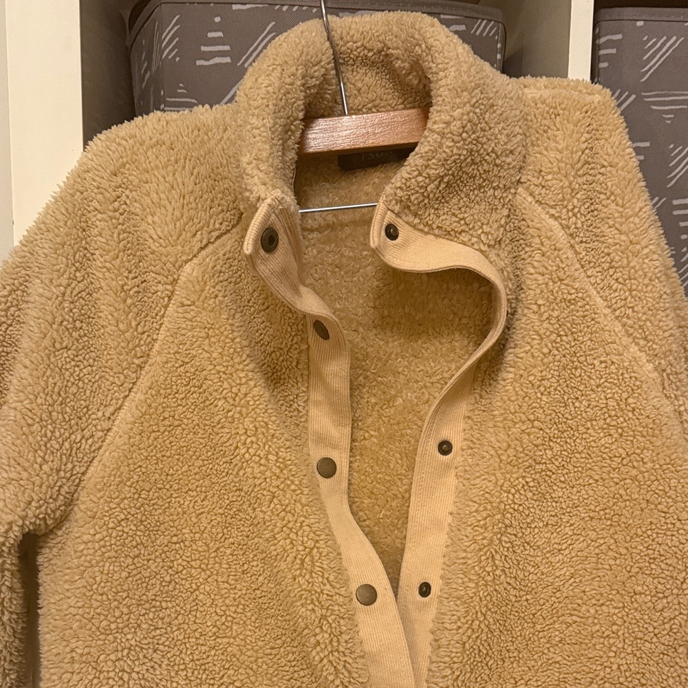 Women's Tan Teddy Jacket - Picture 4 of 13